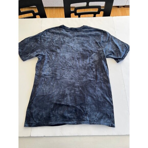 The Mountain Skeleton Play Dead playing Guitar Blue/black Tie Dye Goth Sz Large - Picture 3 of 8